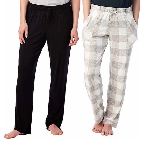 WOMENS STRAIGHT LEG LOUNGE PJ PANTS - Picture 1 of 5